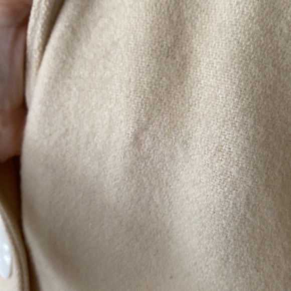 VINTAGE neutral cream slouch wool coat Sz. 12 - Picture 5 of 15